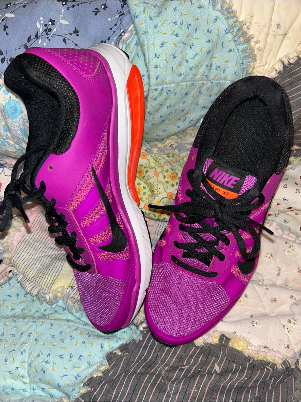 Nike Women's Dart XII Running Shoes in Vibrant Fuchsia W/Orange Accents, Sz 10